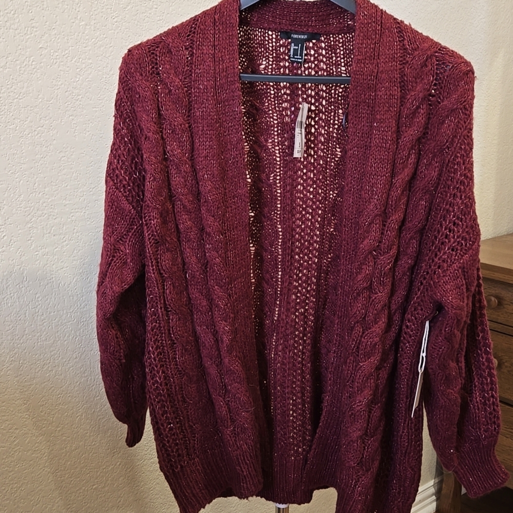 Wine Cardigan